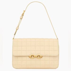 Saint Laurent Burro Le Maillon Satchel in Quilted Suede